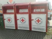 Altkleidercontainer an der DRK-Unterkunft